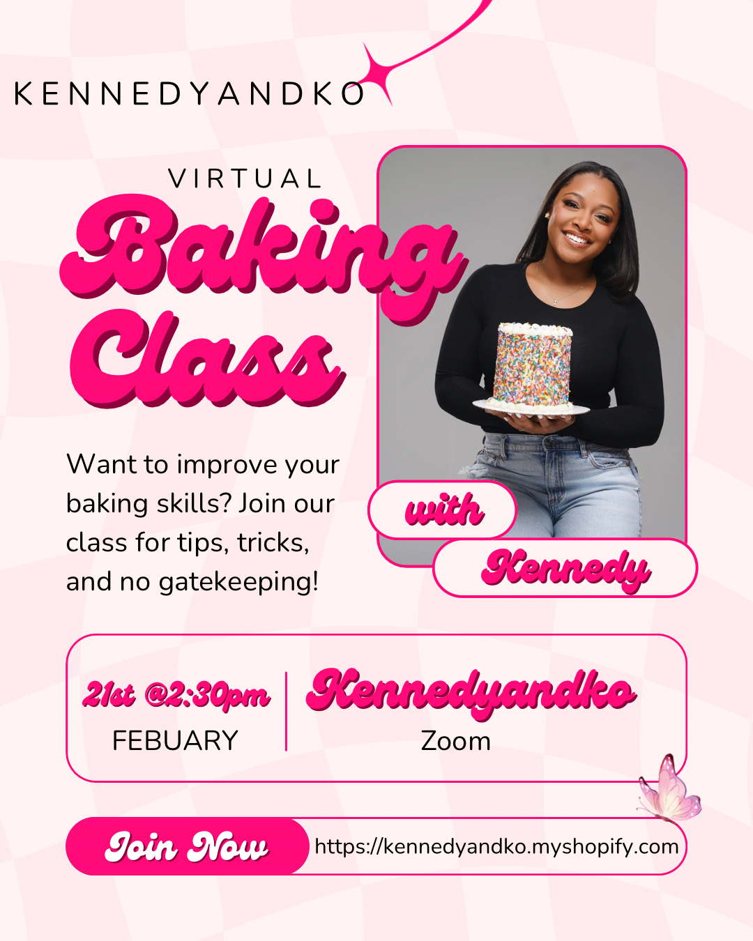 February 21st Virtual Cake Class