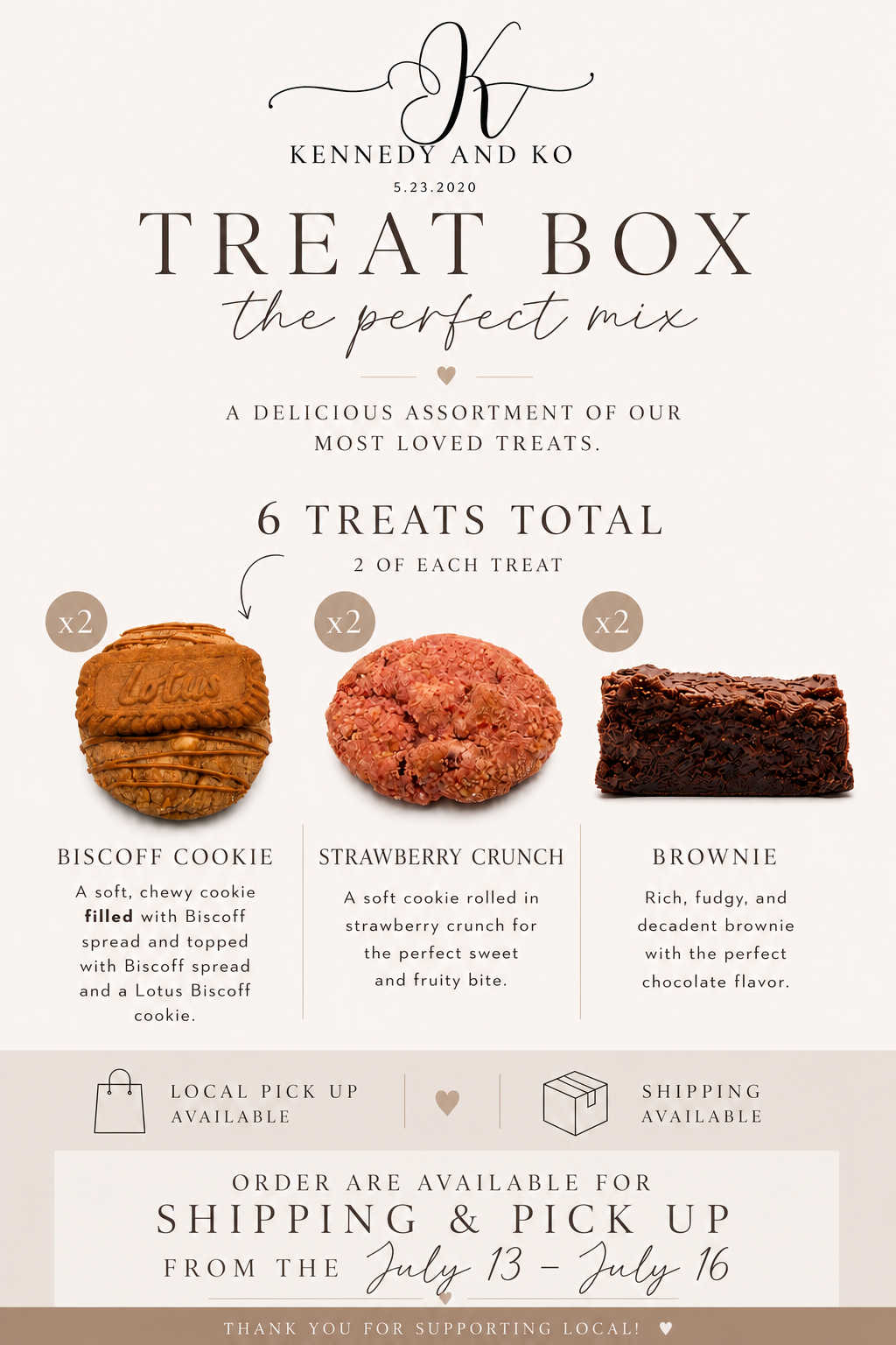 Treat box July 13th-16th